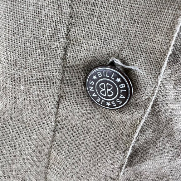 Bill Blass Jeans Vintage Women's Sleeveless Khaki Button-Front‎ Dress Size Med - Picture 3 of 7